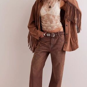 We The Free Deep Trance Coated Boyfriend Jeans NEW W/O Tags